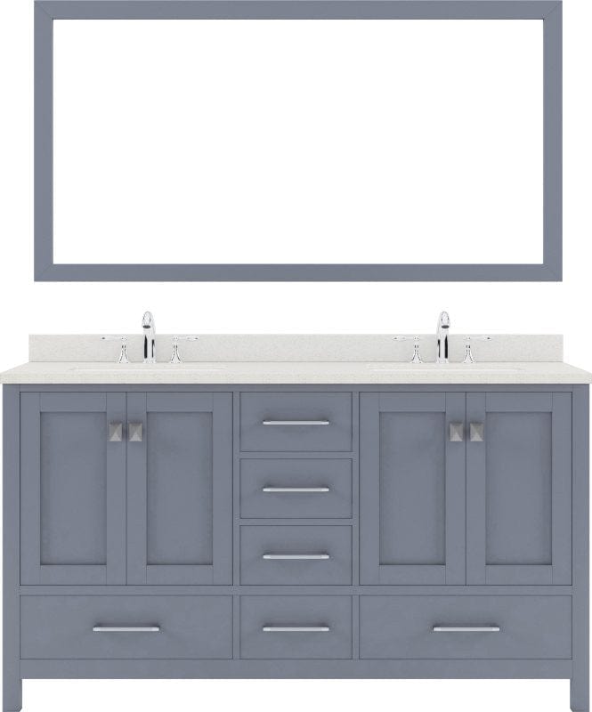 double sink bathroom vanity set with Brushed Nickel  faucet