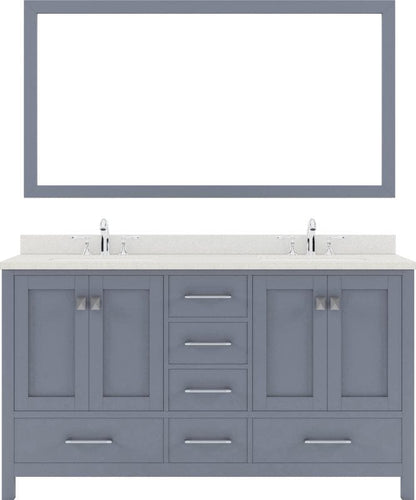 double sink bathroom vanity set with Brushed Nickel  faucet