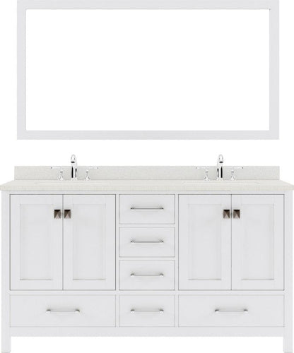 white bathroom vanity set with brushed nickel faucet