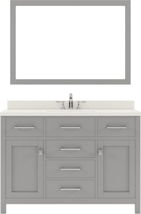 single sink bathroom vanity with brushed nickel faucet