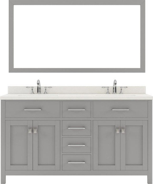 double sink bathroom vanity set with brushed nickel faucet