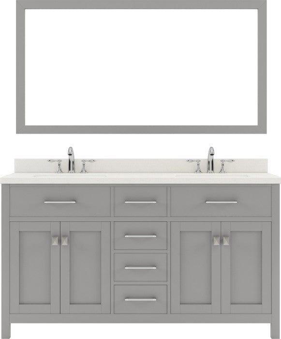 double sink bathroom vanity set with Polished Chrome faucet