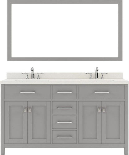 double sink bathroom vanity set with Polished Chrome faucet