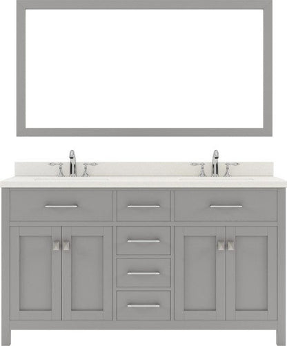 double sink bathroom vanity set with brushed nickel faucet