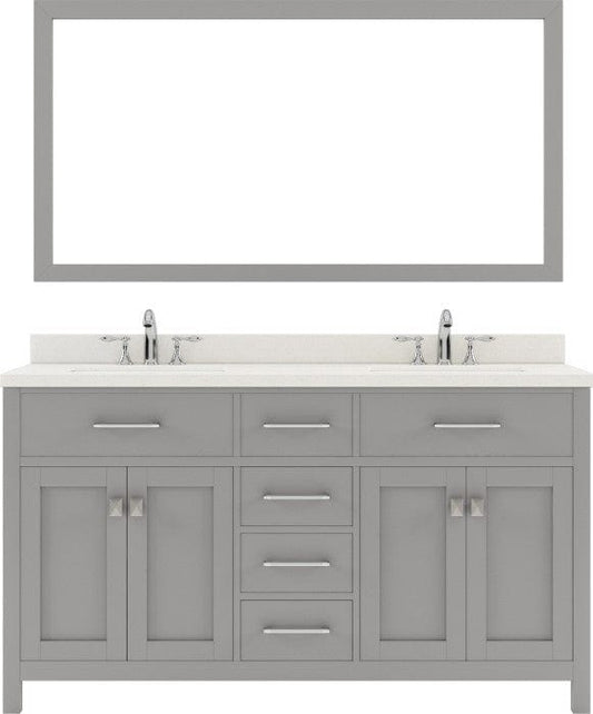 double sink bathroom vanity set with brushed nickel faucet