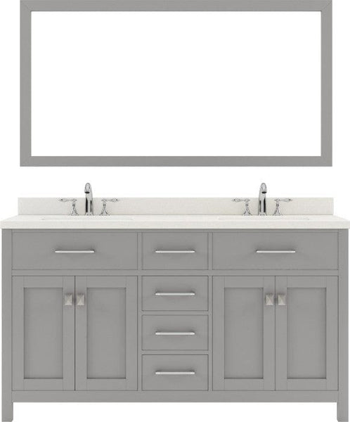 double sink bathroom vanity set with brushed nickel faucet