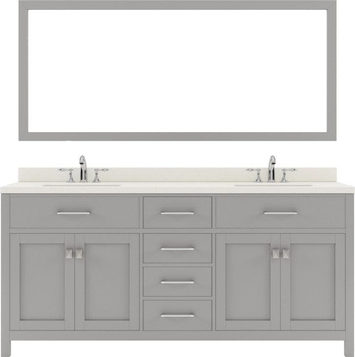 double sink bathroom vanity set with brushed nickel faucet