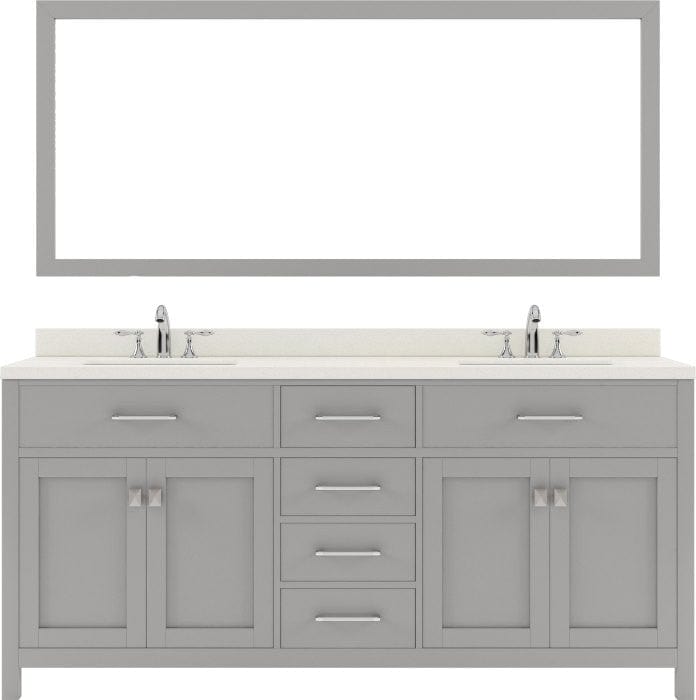 double sink bathroom vanity set with brushed nickel faucet