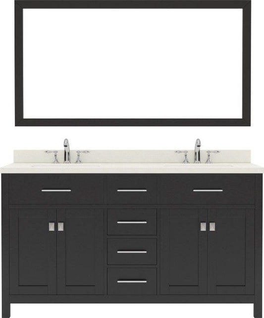 double sink bathroom vanity set with brushed nickel faucet