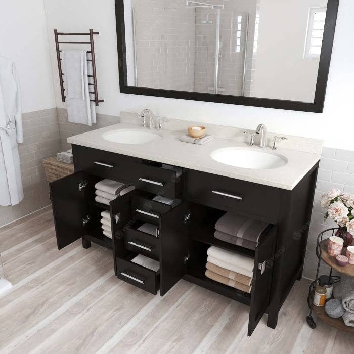 60 inch contemporary freestanding bathroom vanity