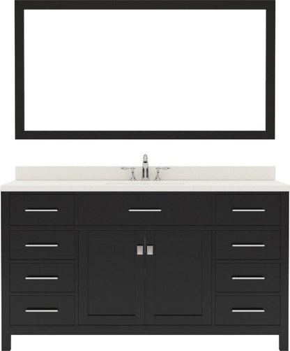 60 inch espresso bathroom vanity set