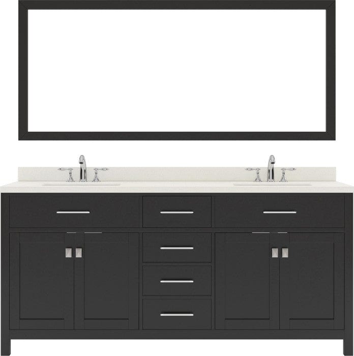 double sink bathroom vanity with brushed nickel faucet