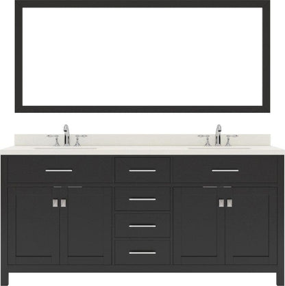 double sink bathroom vanity with brushed nickel faucet