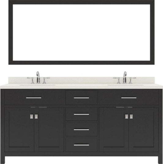 double sink bathroom vanity with brushed nickel faucet