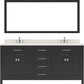 double sink bathroom vanity with polished chrome faucet