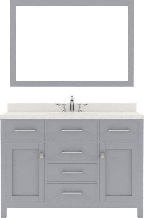 single sink bathroom vanity with brushed nickel faucet