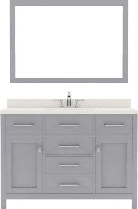 single sink bathroom vanity set with brushed nickel faucet