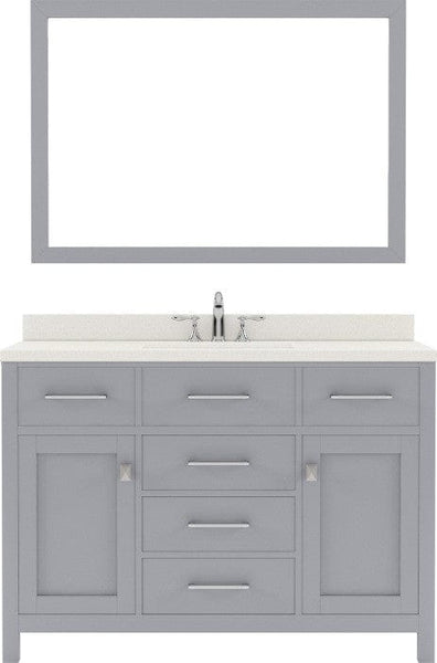 single sink bathroom vanity set with brushed nickel faucet