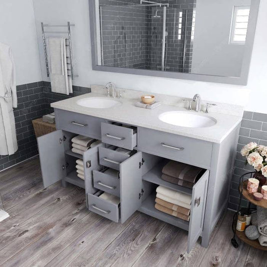 60 inch gray bathroom vanity