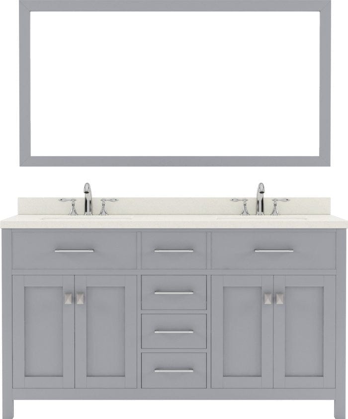 double sink bathroom vanity set with brushed nickel faucet