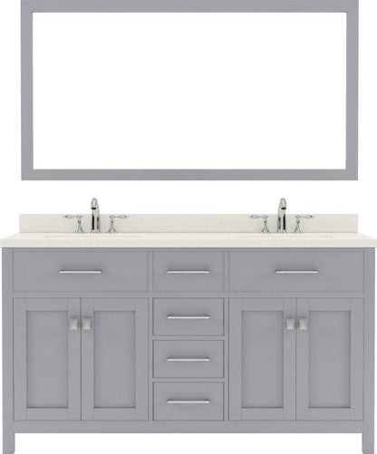 double sink bathroom vanity set with brushed nickel faucet