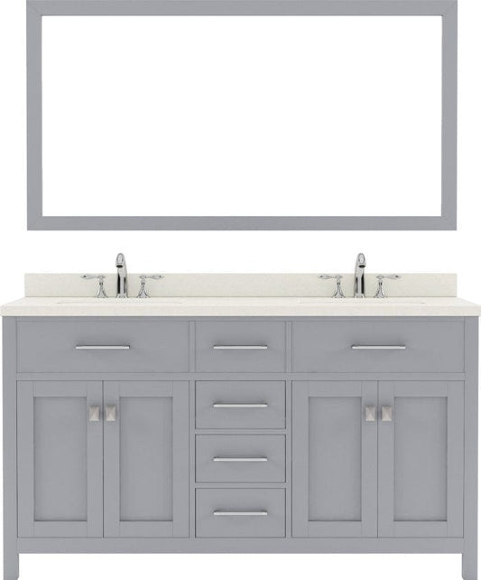 double sink bathroom vanity set with brushed nickel faucet