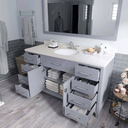 gray floor standing bathroom vanity