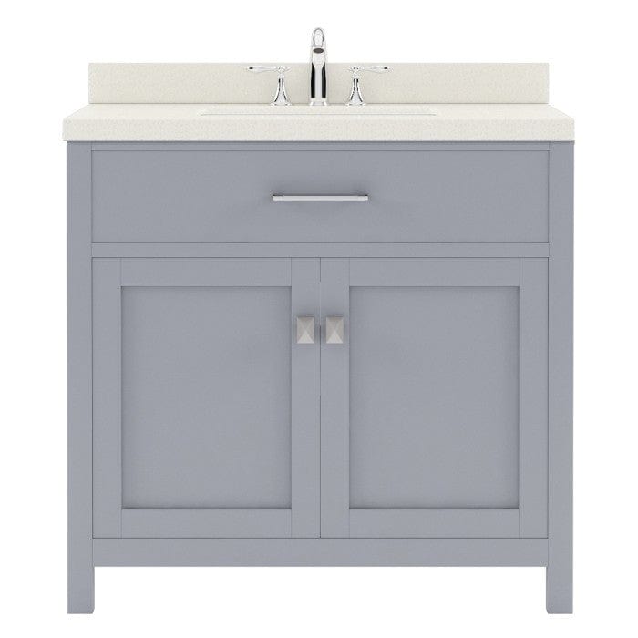 grey single sink bathroom vanity