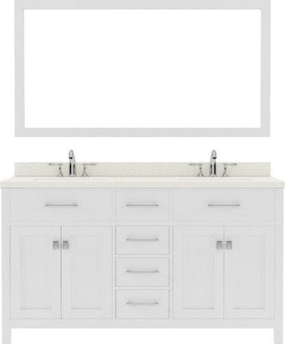 double sink bathroom vanity set w/ brushed nickel faucet