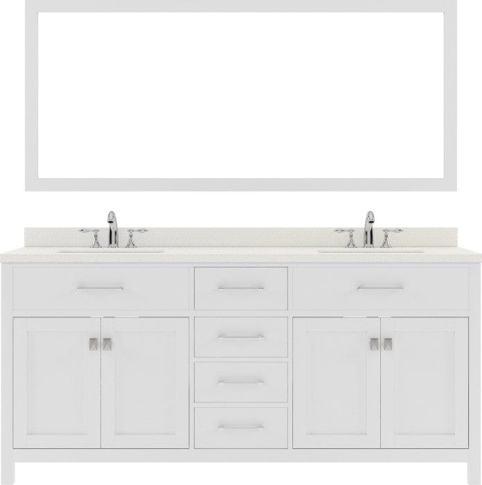 72 inch white bathroom vanity set