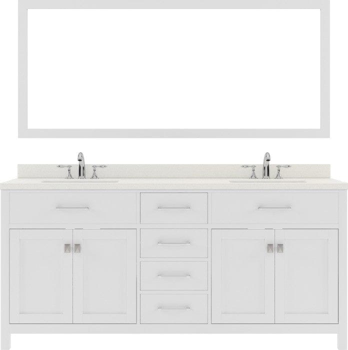 double undermount sink bathroom vanity with brushed nickel faucet