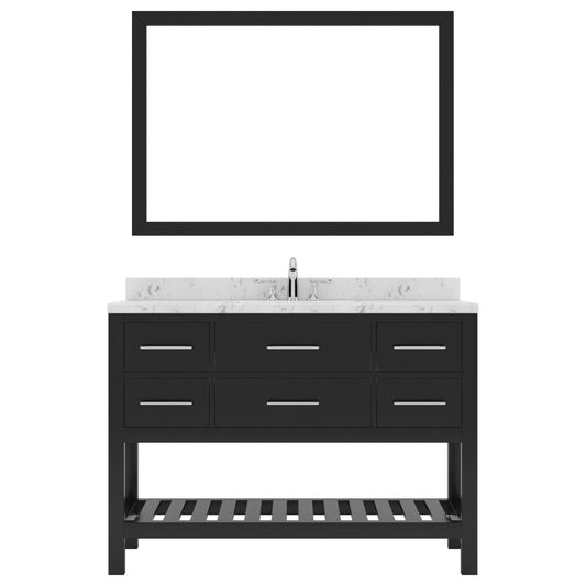 Virtu USA Vanities Caroline Estate 48" Bath Vanity in Espresso with Cultured Marble Quartz Top