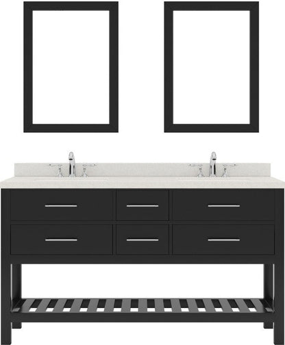 double sink bathroom vanity set with brushed nickel faucet