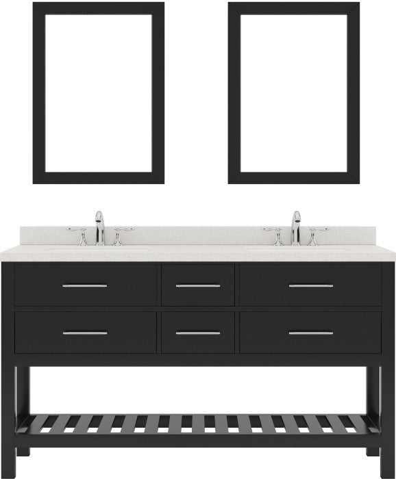 double sink bathroom vanity set with brushed nickel faucet