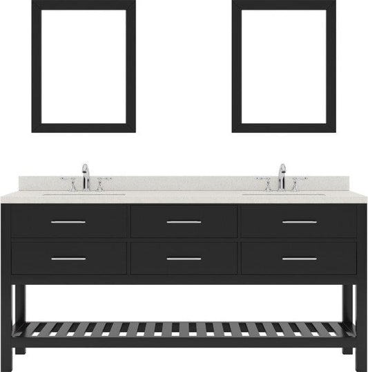 double sink bathroom vanity set with brushed nickel faucet