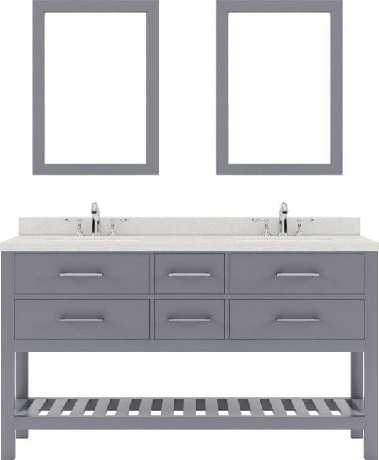 double sink bathroom vanity set with brushed nickel faucet