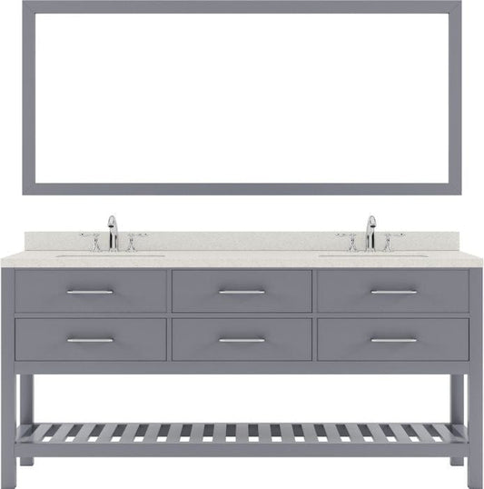 72 inch bathroom vanity set with brushed nickel faucet