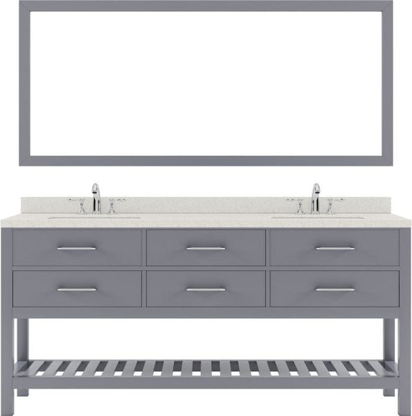 72 inch bathroom vanity set with polished chrome faucet