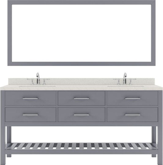 72 inch bathroom vanity set with brushed nickel faucet