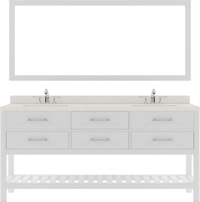 double undermount sink bathroom vanity with brushed nickel faucet