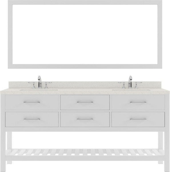 double undermount sink bathroom vanity with brushed nickel faucet