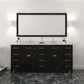 Caroline Parkway 72" Bath Vanity in Espresso with Quartz Top front view