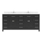 Caroline Parkway 72" Bath Vanity in Espresso with Quartz Top white backgroound