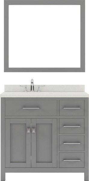 single sink bathroom vanity set with brushed nickel faucet