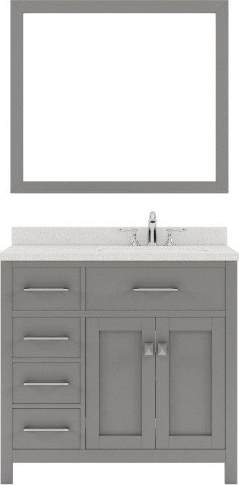 single sink bathroom vanity set with brushed nickel faucet