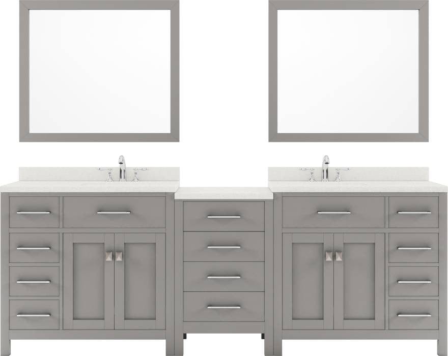 double sink bathroom vanity set with brushed nickel faucet