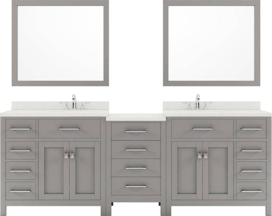 double sink bathroom vanity set with brushed nickel faucet