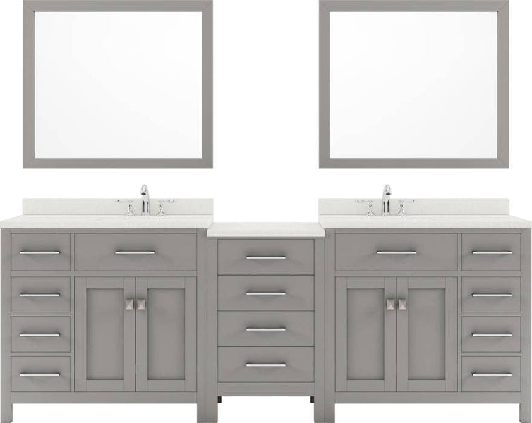 double sink bathroom vanity set with brushed nickel faucet