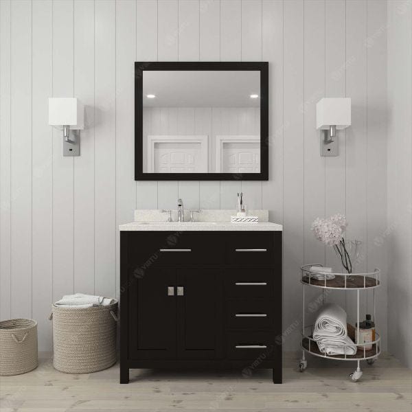 36 Inch Bathroom Cabinet Vanity Shaker Espresso Right Drawers