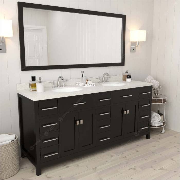 espresso  round sink vanity